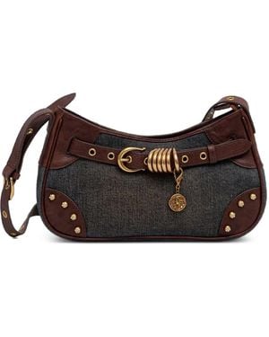Miss Sixty Schultertasche Mit Denim-Finish - Braun
