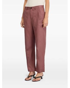 Semicouture Jonelle Patch-Pocket Pants - Red