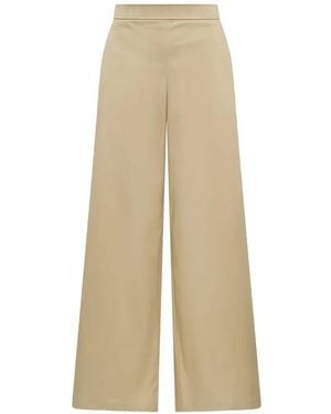 Maliparmi Topstitched Flared Pants - Natural