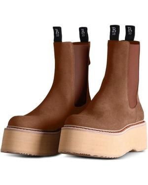 R13 Round-Toe Boots - Brown