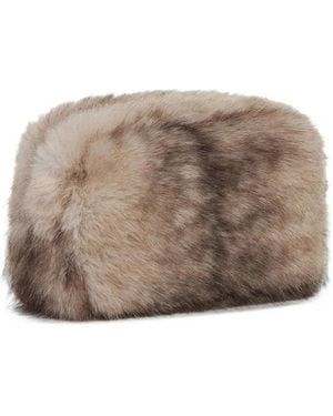 Apparis Noor Faux-Fur Clutch Bag - Brown