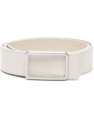 Maison Boinet Rectangular-Buckle Belt - Natural