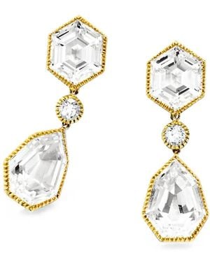 Verdura Byzantine-Topaz Pendant Earrings - White