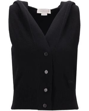Stella McCartney Hooded Button Vest - Black