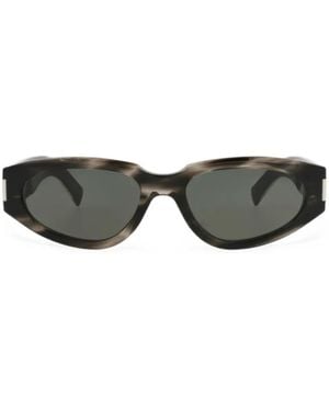 Saint Laurent Sl618 Geometric-Frame Sunglasses - Gray