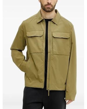 Helly Hansen Embroidered-Logo Zip-Front Jacket - Green