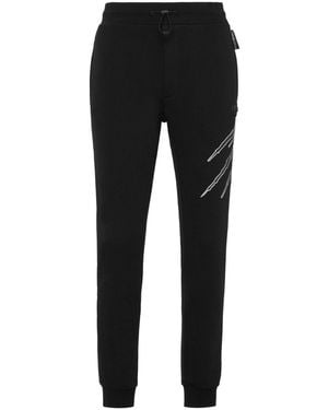 Philipp Plein Graphic-Print Track Trousers - Black