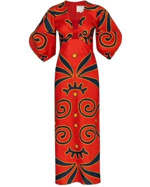 Cala De La Cruz Gaia Kleid - Rot