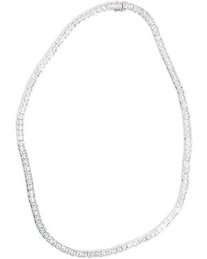 Izabel Display Tennis Square Necklace - White