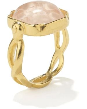 Goossens Bague Carrée Cabochons - Métallisé