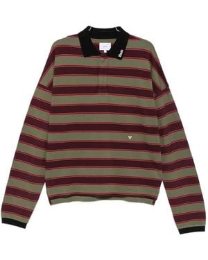 Rhude Polo Rayé À Manches Longues - Brown