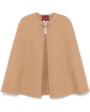 Gucci Cape Mit Horsebit-Detail - Natur