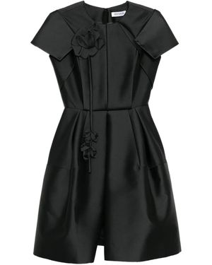 Dice Kayek Floral-Detail Dress - Black