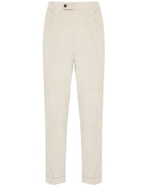 Barba Napoli Ribbed trousers - Weiß