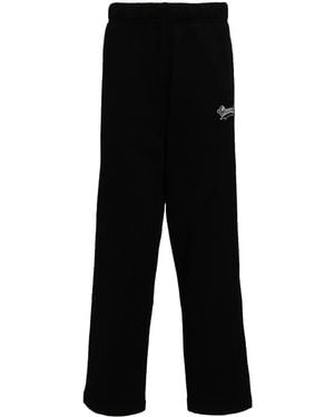Chocoolate Logo-Embroidered Cotton Track Pants - Black