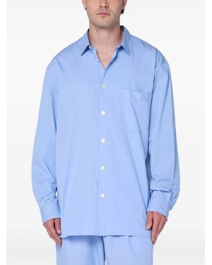 Tekla Chemise À Poche Poitrine - Blue