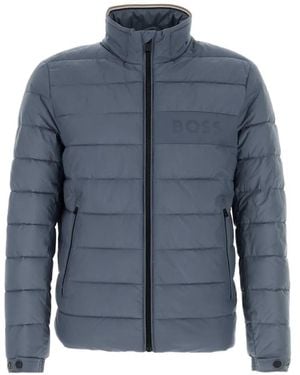 BOSS Classic Padded Quilted Jacket - Blue