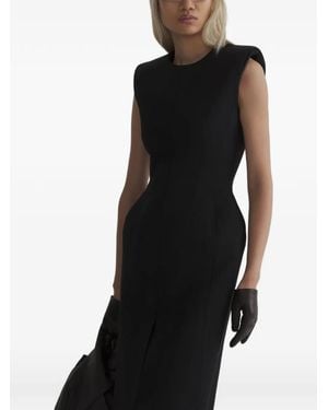 Mugler Stockman Midi Dress - Black