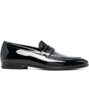 SCAROSSO Marzio Patent Leather Loafers - Black