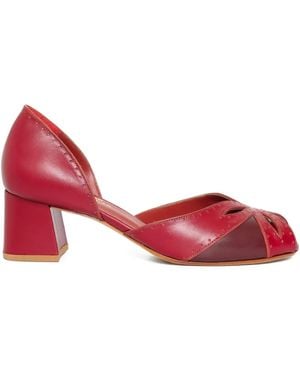 Sarah Chofakian 40Mm Bosques Court Shoes - Red