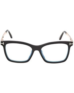 Tom Ford Block Rectangular Opticals - Black