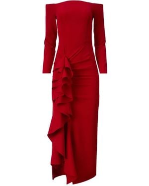 MOOS STUDIO Schulterfreies Kleid - Rot
