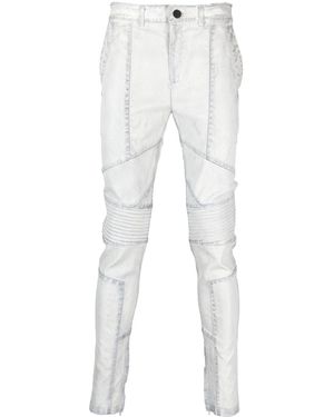 FREI-MUT Skinny-Cut Leather Trousers - White