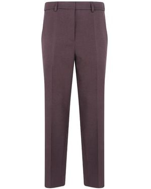 DR. HOPE Wide-Leg Pressed-Crease Trousers - Purple