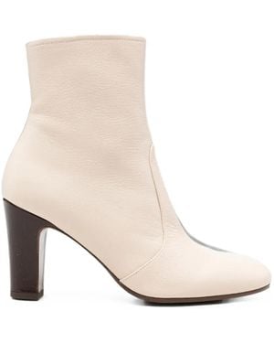 Chie Mihara Manel Leather Ankle Boots - Natural