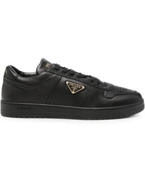 Prada Downtown Logo-Plaque Trainers - Black