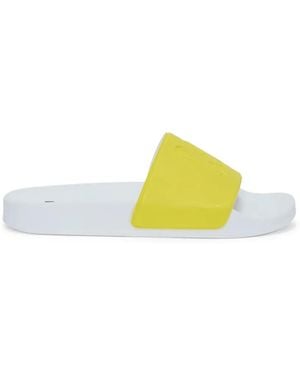MSGM Embossed-Detail Slides - Yellow