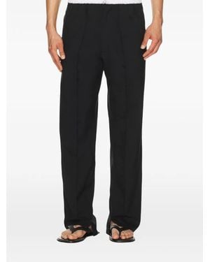 Spencer Badu Frayed-Edge Panelled Pants - Black