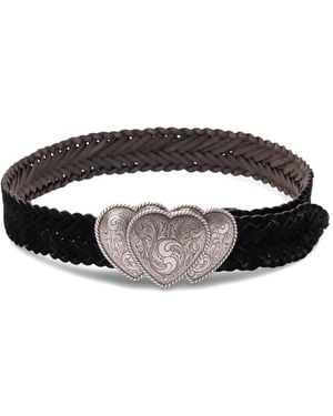 KATE CATE Queen Of Hearts Gürtel Mit Schnalle - Schwarz