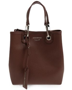 Emporio Armani Logo-Print Tote Bag - White