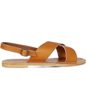 K. Jacques Osorno Crossover Sandals - Brown