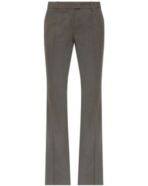 The Attico Pressed-Crease Flared Pants - Gray