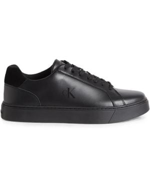 Calvin Klein Logo-Embossed Trainers - Black