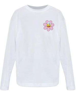Marc Jacobs X Hattie Stewart Top Met Lange Mouwen En Grafische Print - Wit