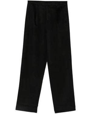 Frenckenberger Pleated Wide-Leg Suit Trousers - Black