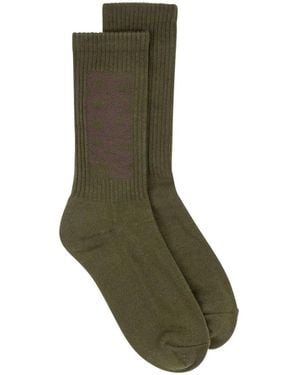 Stadium Goods Ribbed Logo "Forest" Socks - Green