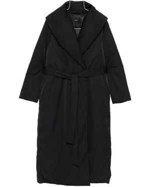 JOSEPH Belt Hooded Coat - Black