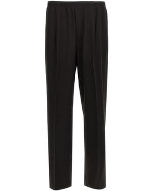 Cellar Door Ezio Elastic-Waistband Trousers - Black