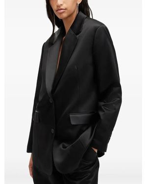 AllSaints Blazer Con Revers A Lancia - Nero