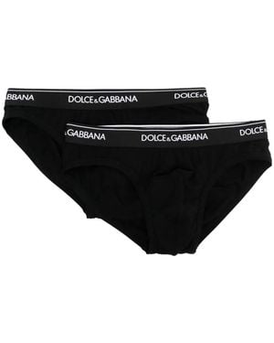 Dolce & Gabbana Logo-Detail Briefs (Set Of Two) - Black