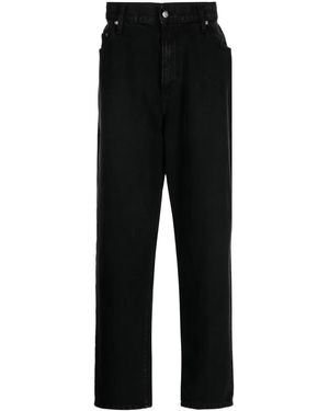 FOO AND FOO Jean Ample À Patch Logo - Noir