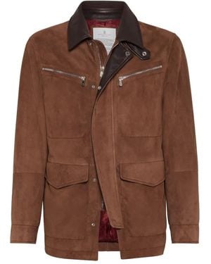 Brunello Cucinelli Suede Jacket - Brown