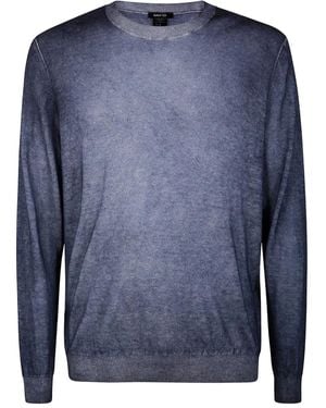 Avant Toi Crew-Neck Wool Jumper - Blue