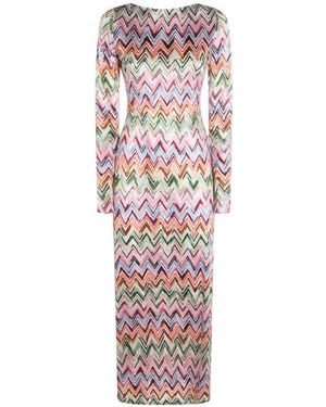 Missoni Robe De Plage À Manches Longues Et Motif Zig-Zag - White