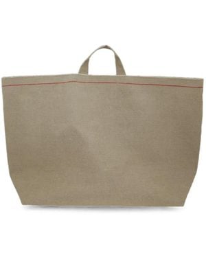 Daniela Gregis Contrast-Stripe Tote Bag - Grey