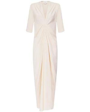 Loulou de Saison Willa Gathered Maxi Dress - White